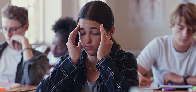 Teen struggling at school among peers